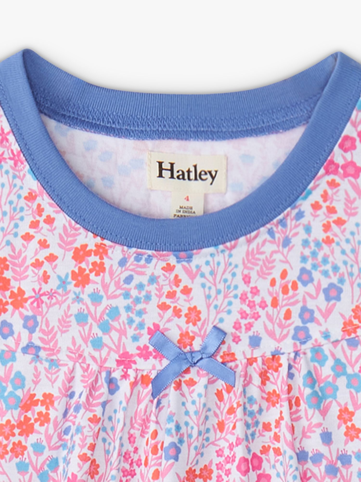Hatley Kids' Ditsy Floral Short Sleeve Nightdress, White, 2 years