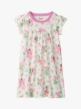 Hatley Kids' Forest Fairies Print Short Sleeve Nightdress, Egret/Multi