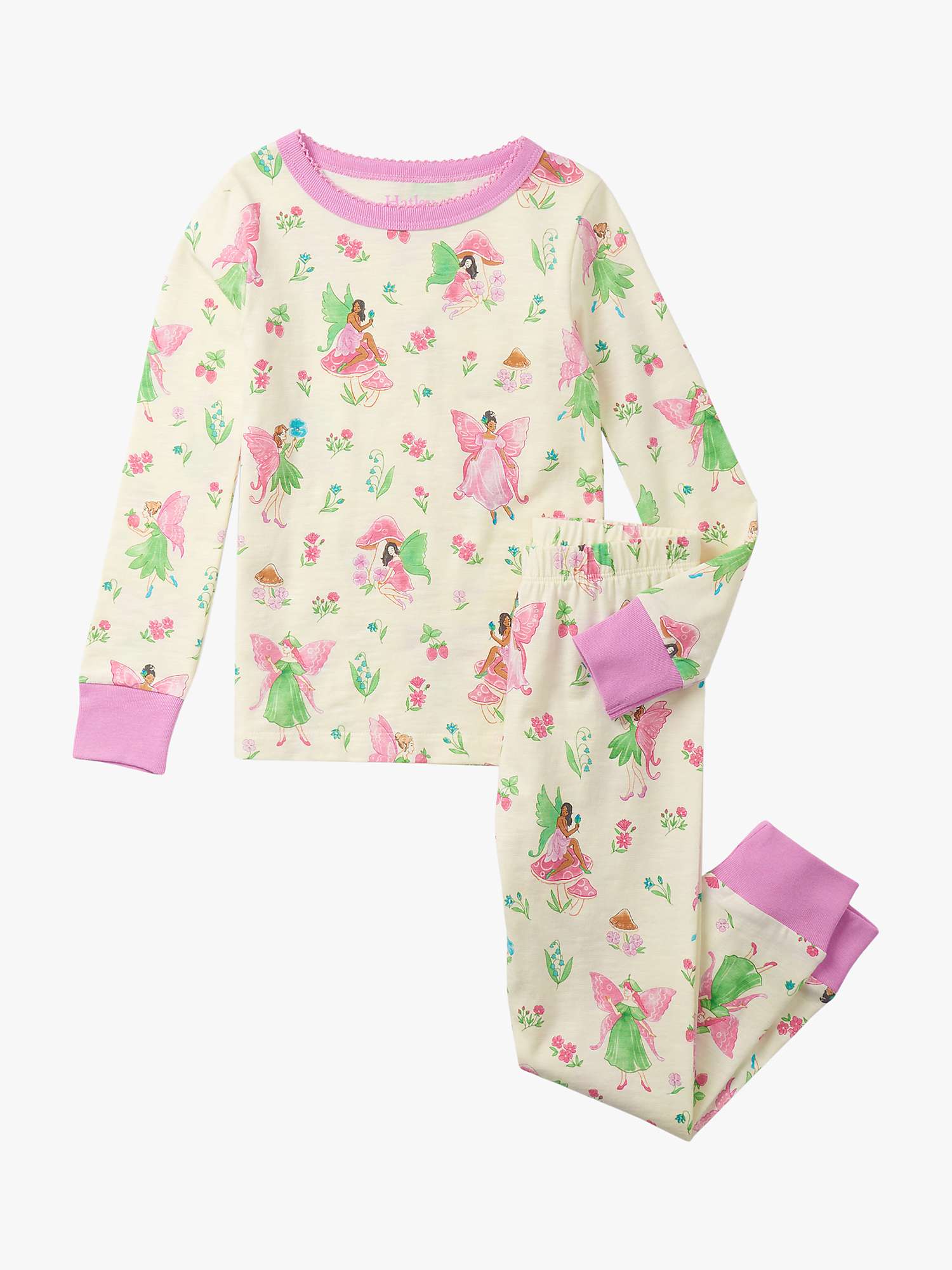 Buy Hatley Kids' Forest Fairies Print Pyjamas, Egret Online at johnlewis.com