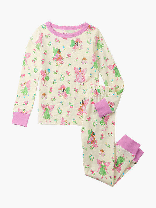 Hatley Kids' Forest Fairies Print Pyjamas, Egret