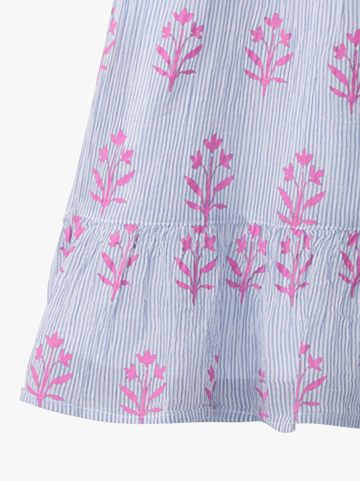 Buy Hatley Kids' Wildflower Print Smocked Seersucker Dress, White/Multi Online at johnlewis.com