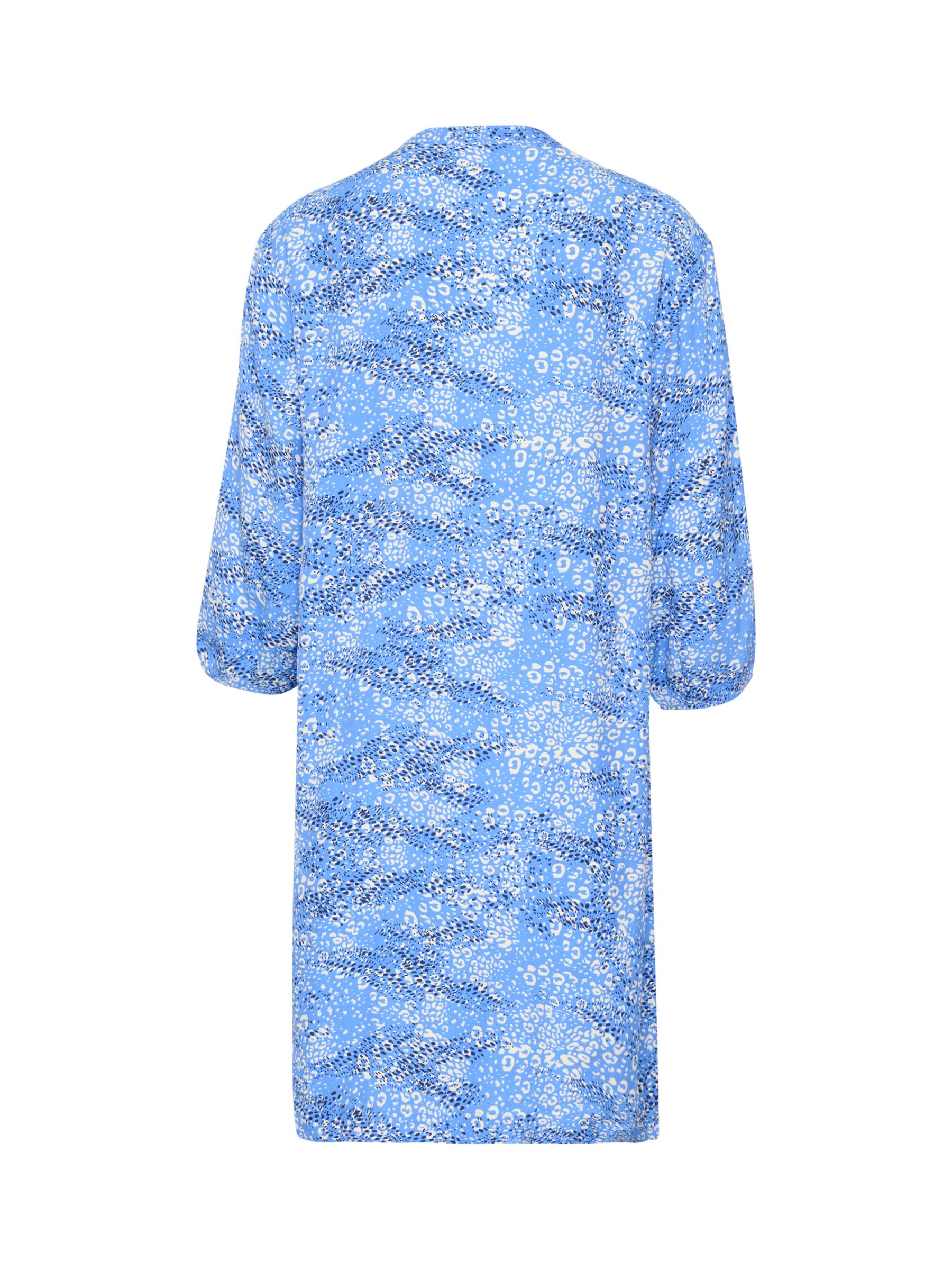 Saint Tropez Dacia Leopard Print Dress, Ultramarine, M