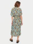 Saint Tropez Didi Abstract Print Midi Shirt Dress, Pastel Turquoise/Multi, Pastel Turquoise/Multi