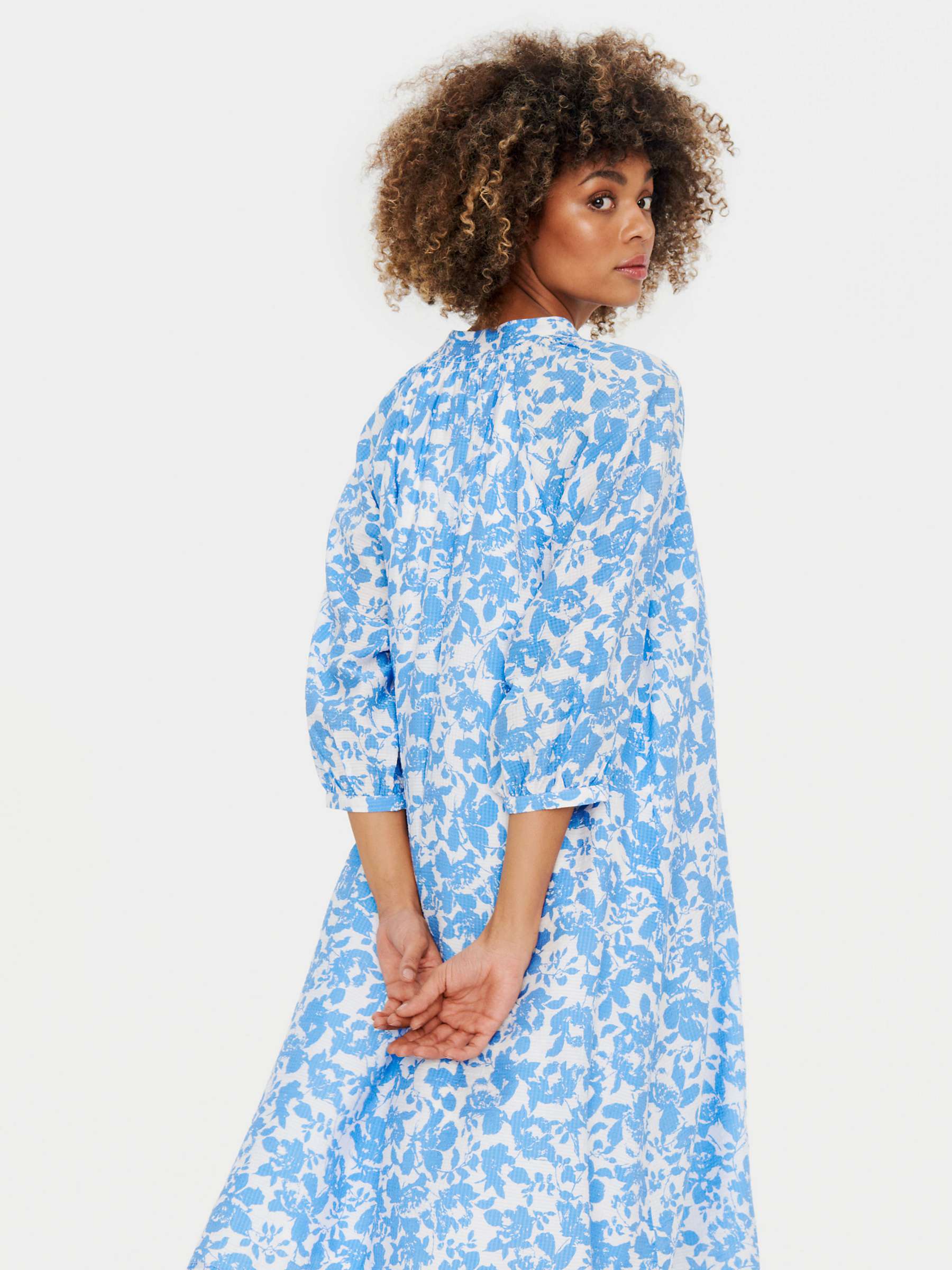 Buy Saint Tropez Daphne Abstract Floral Print Slip Dress, Ultramarine Online at johnlewis.com