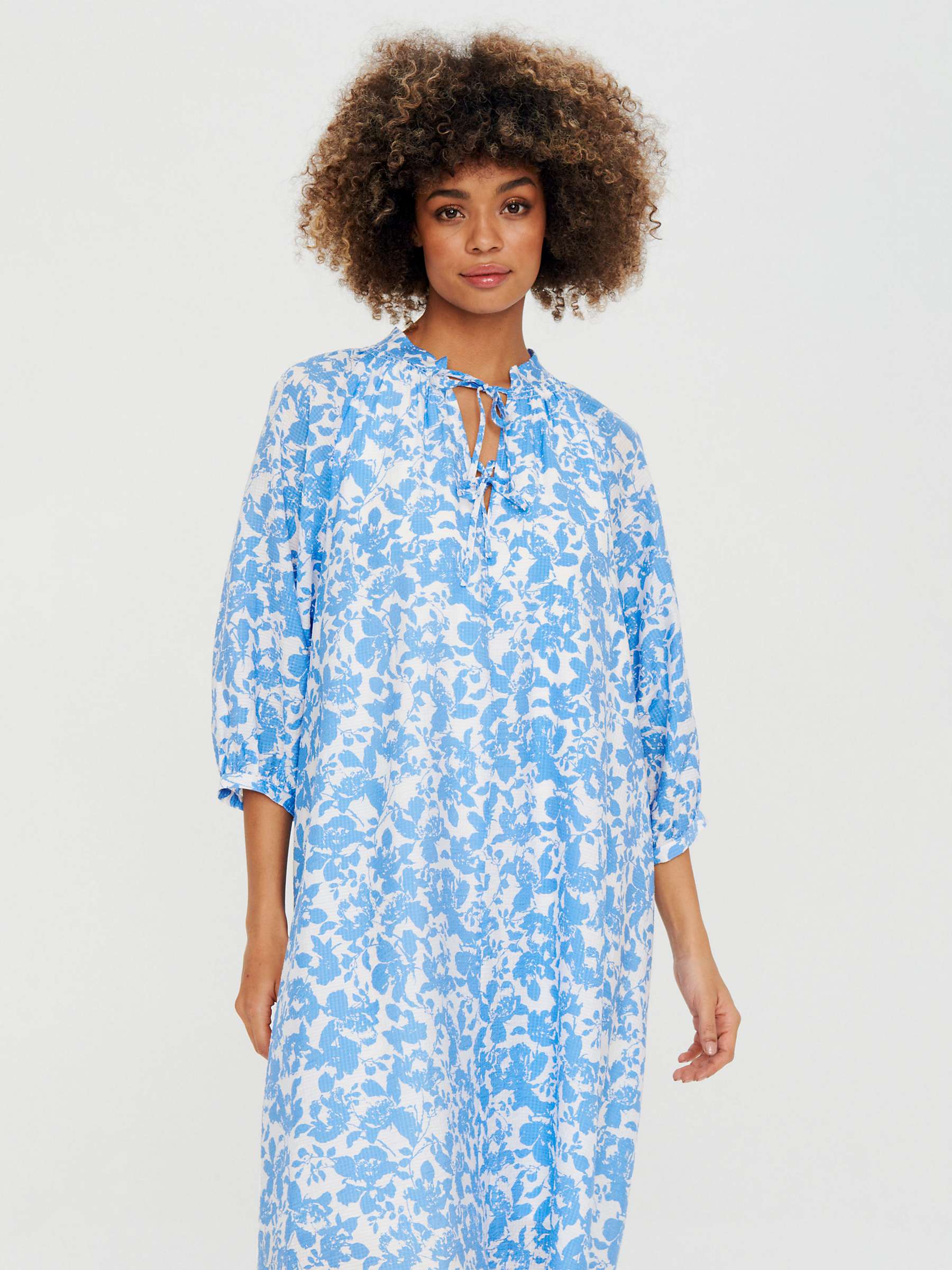 Buy Saint Tropez Daphne Abstract Floral Print Slip Dress, Ultramarine Online at johnlewis.com