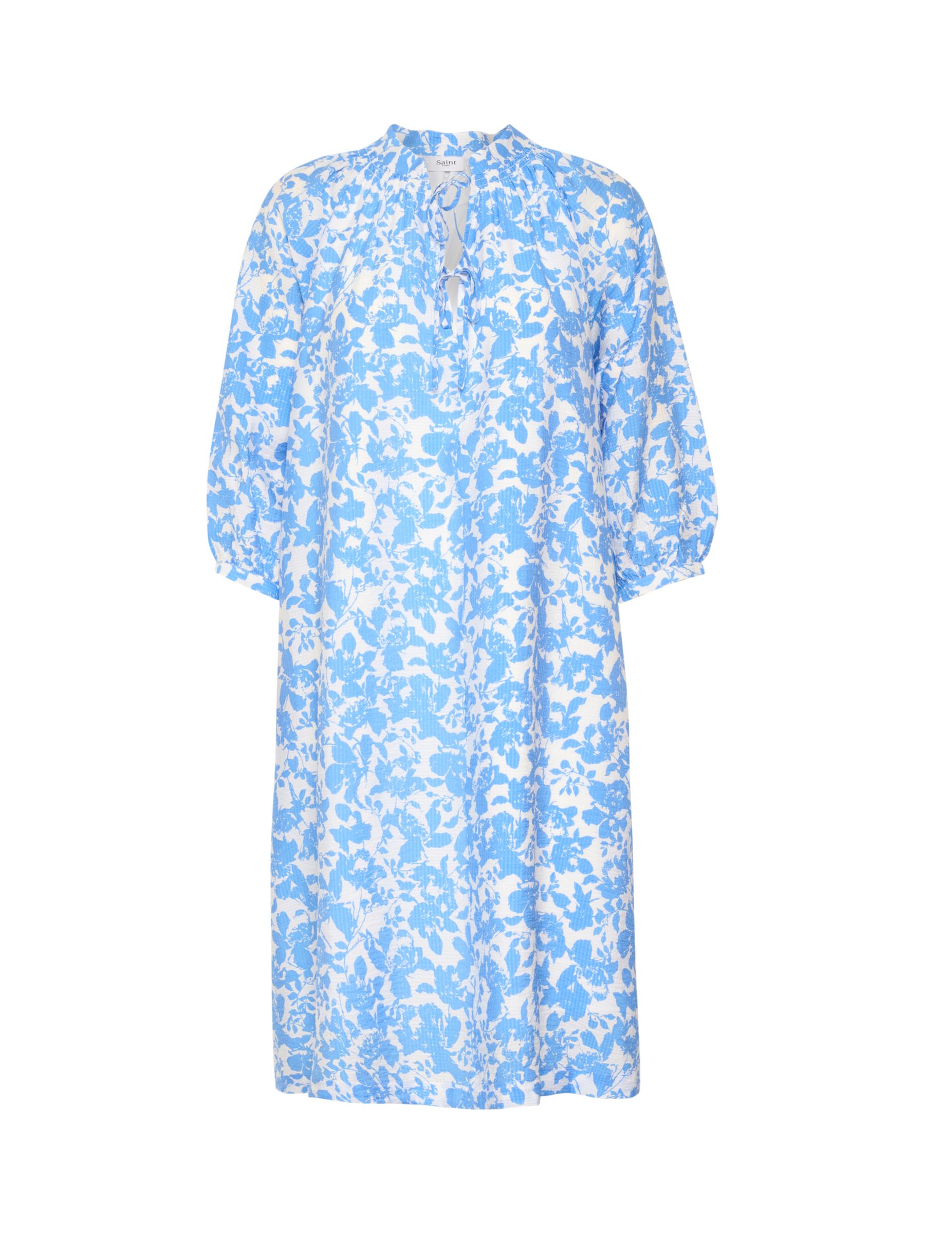 Saint Tropez Daphne Abstract Floral Print Slip Dress, Ultramarine, XS