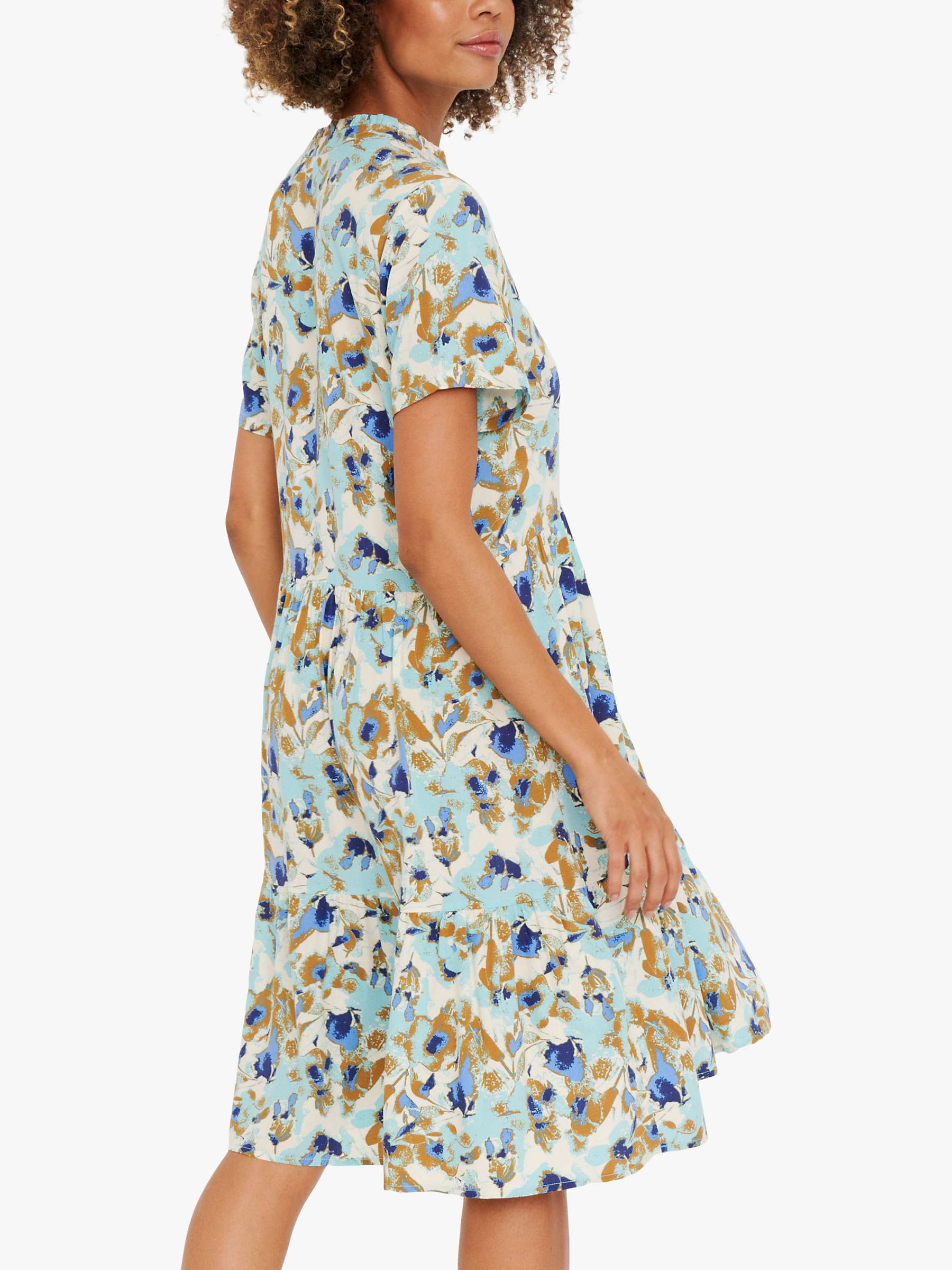 Buy Saint Tropez Eda Short Sleeve Dress, Pastel Turquoise Online at johnlewis.com