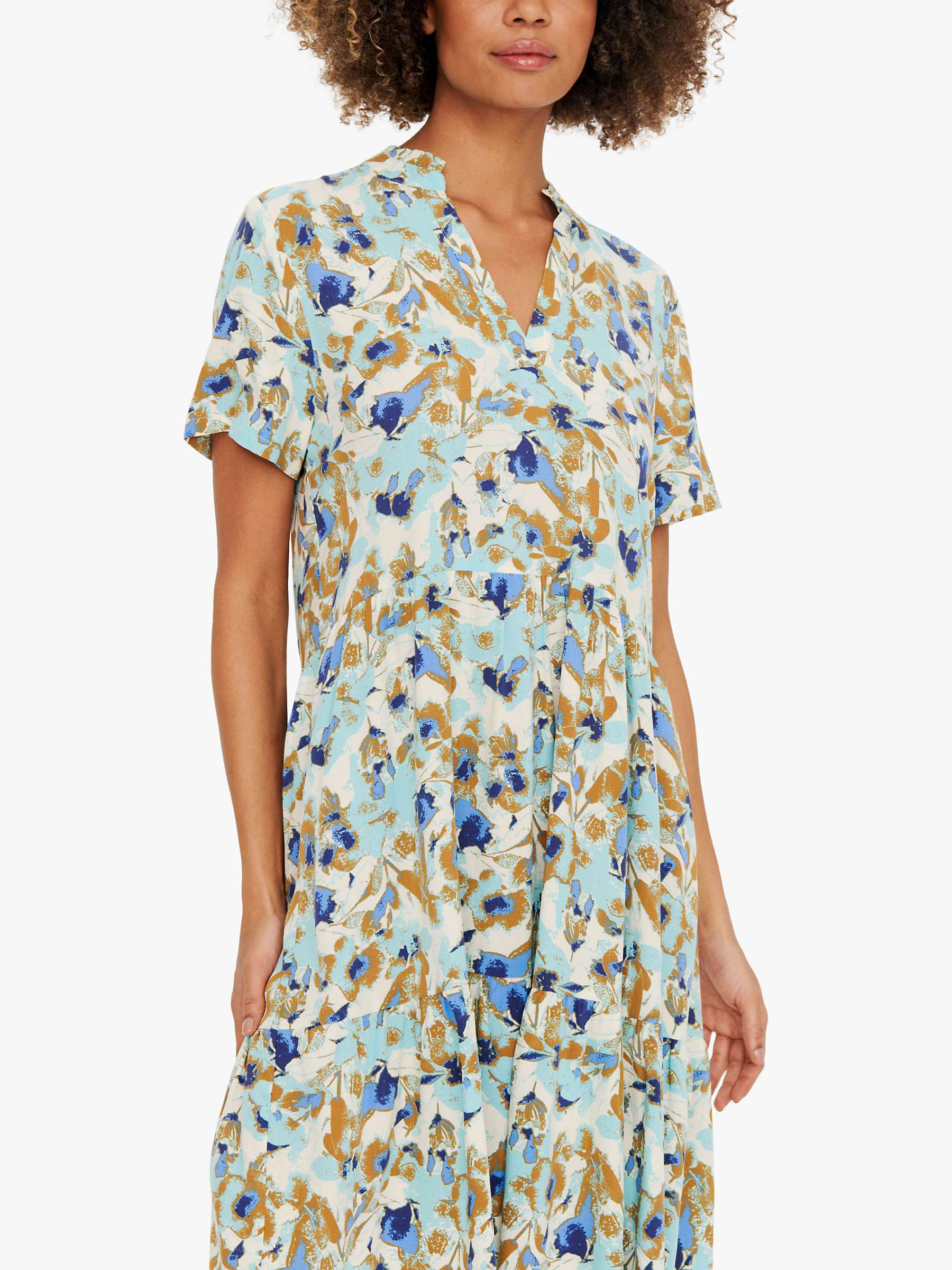 Buy Saint Tropez Eda Short Sleeve Dress, Pastel Turquoise Online at johnlewis.com