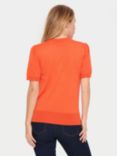 Saint Tropez Mila Short Sleeve Crew Neck Jumper, Tigerlily