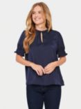 Saint Tropez Nunni Shirred Cuff Blouse, Night Sky