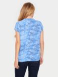 Saint Tropez Dacia Leopard Print Blouse, Ultramarine