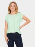 Saint Tropez Blanca Adele Graphic Print Blouse, Light Green