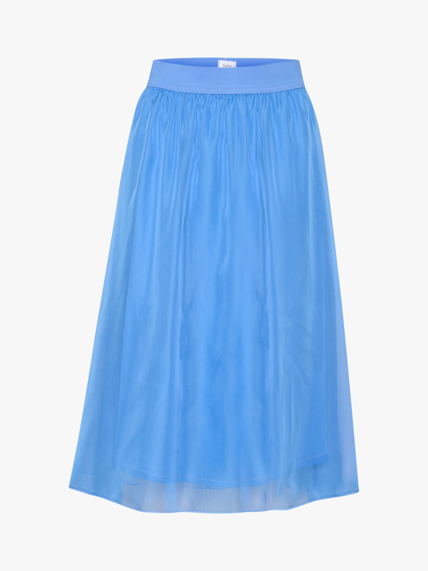 Saint Tropez Coral Midi Chiffon Skirt, Ultramarine, XS