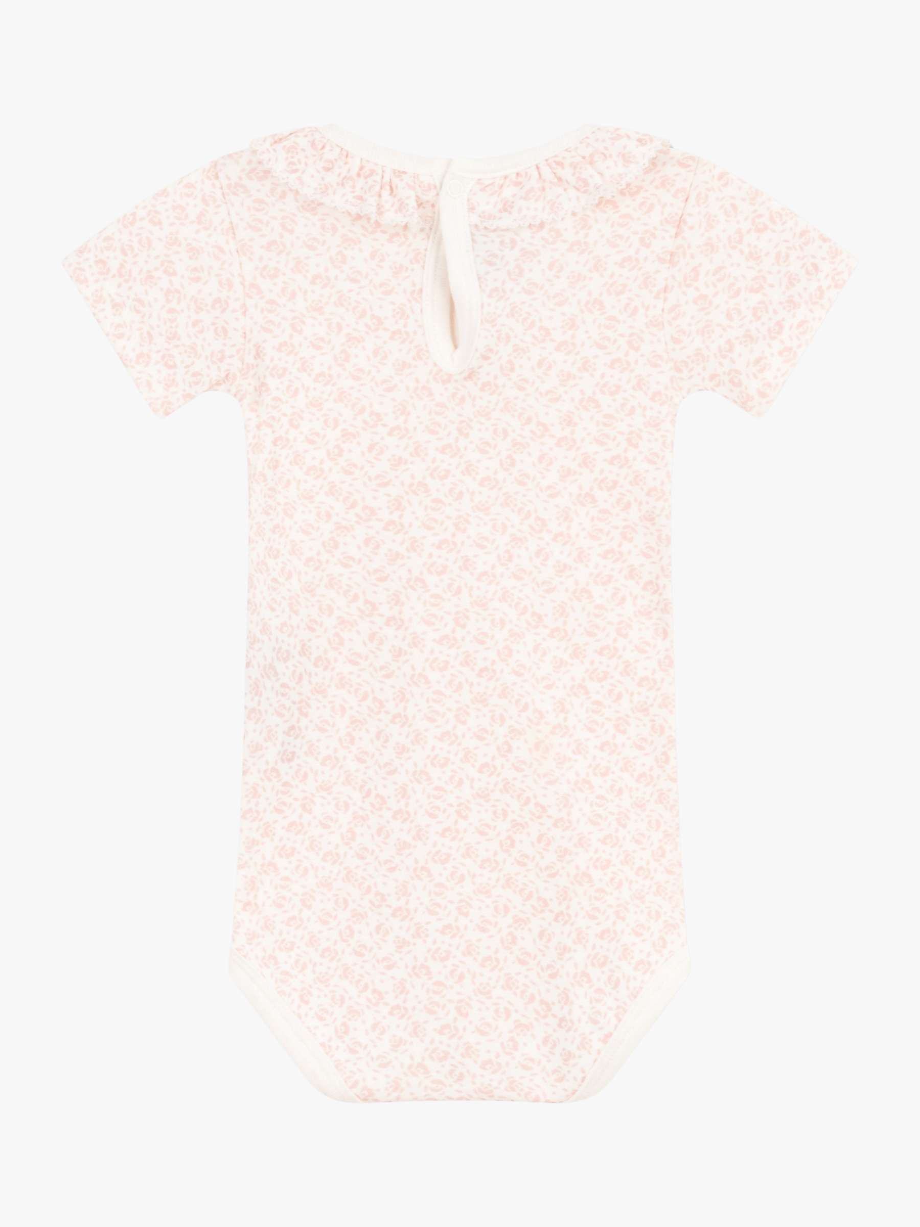 Buy Petit Bateau Baby Floral Bodysuit, Marshmallow/Panty Online at johnlewis.com
