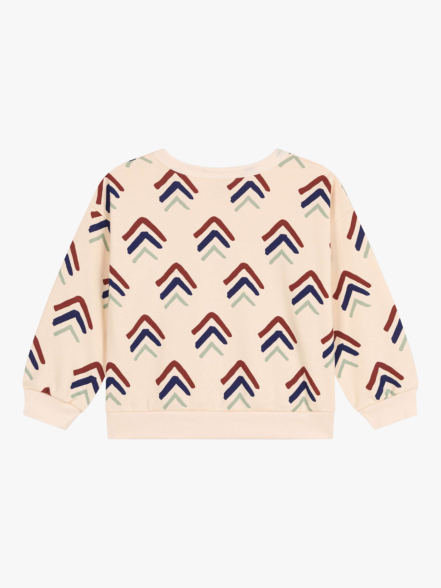 Buy Petit Bateau Kids' Chevron Print Fleece Sweatshirt, Avalanche/Multi Online at johnlewis.com