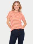 Saint Tropez Aster Short Sleeve Stripe T-Shirt, Tigerlily