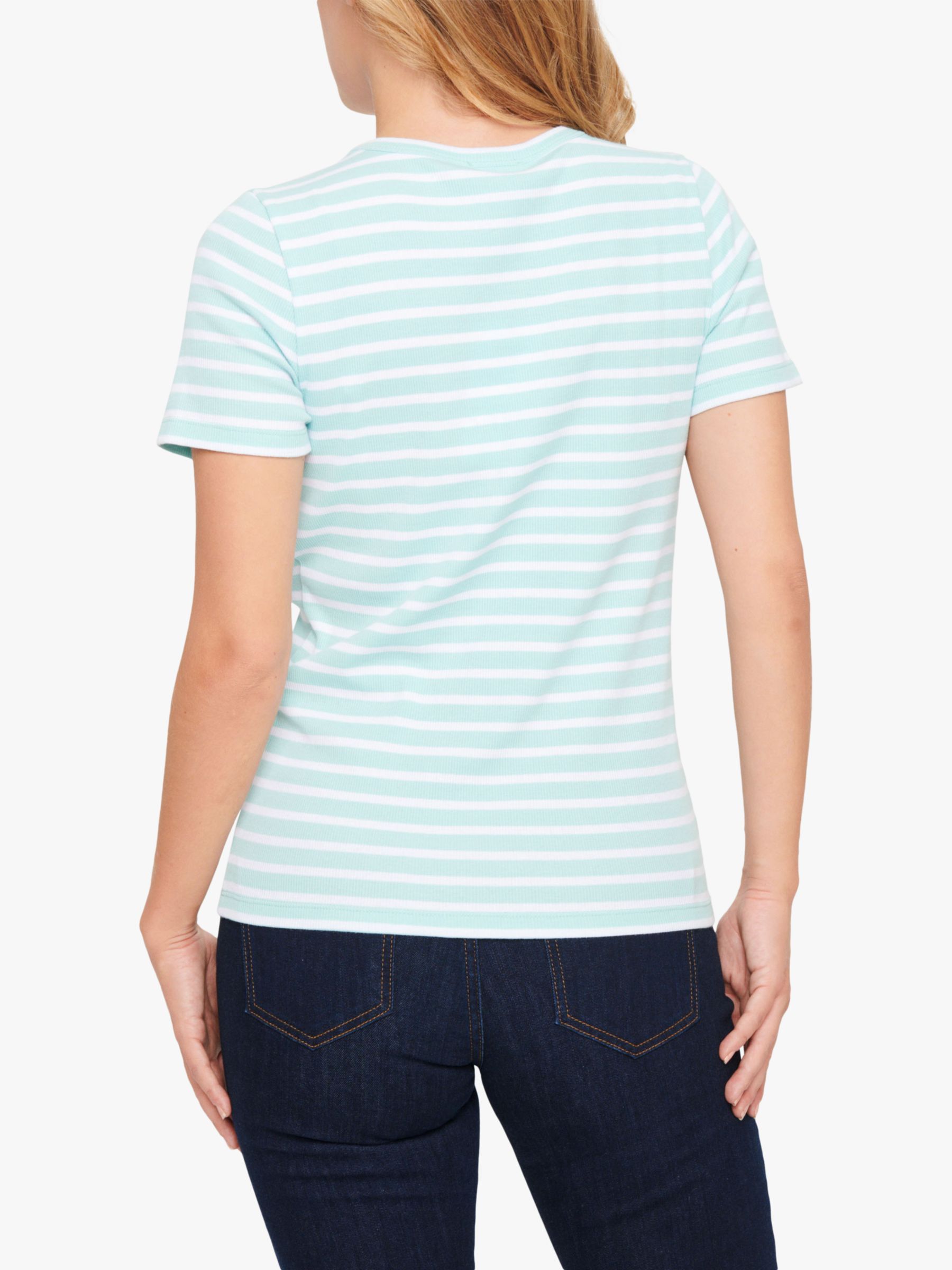 Buy Saint Tropez Aster Stripe T-Shirt, Pastel Turquoise Online at johnlewis.com