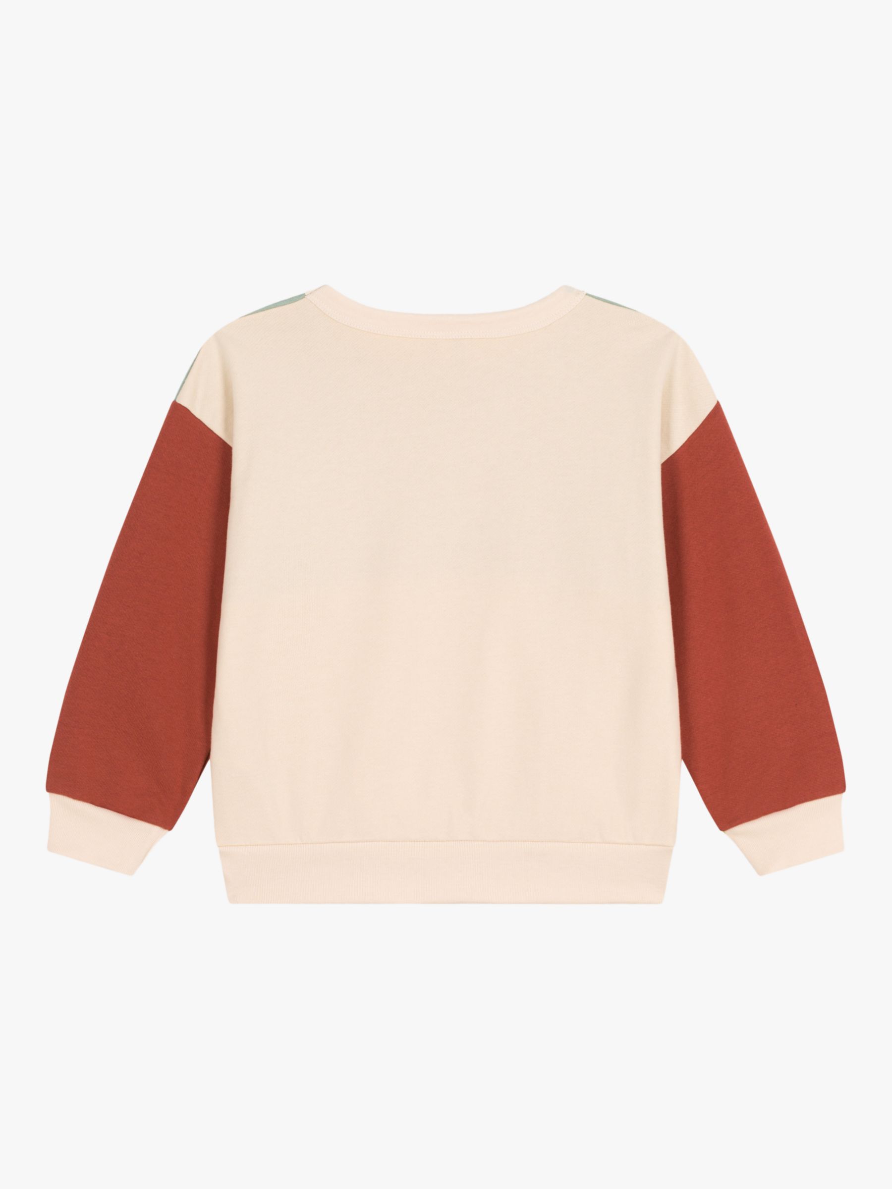 Buy Petit Bateau Kids' Colourblock Fleece Sweatshirt, Avalanche/Multi Online at johnlewis.com