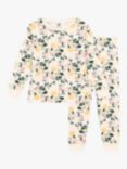 Petit Bateau Kids' Floral Print Pyjamas, Avalanche/Multi