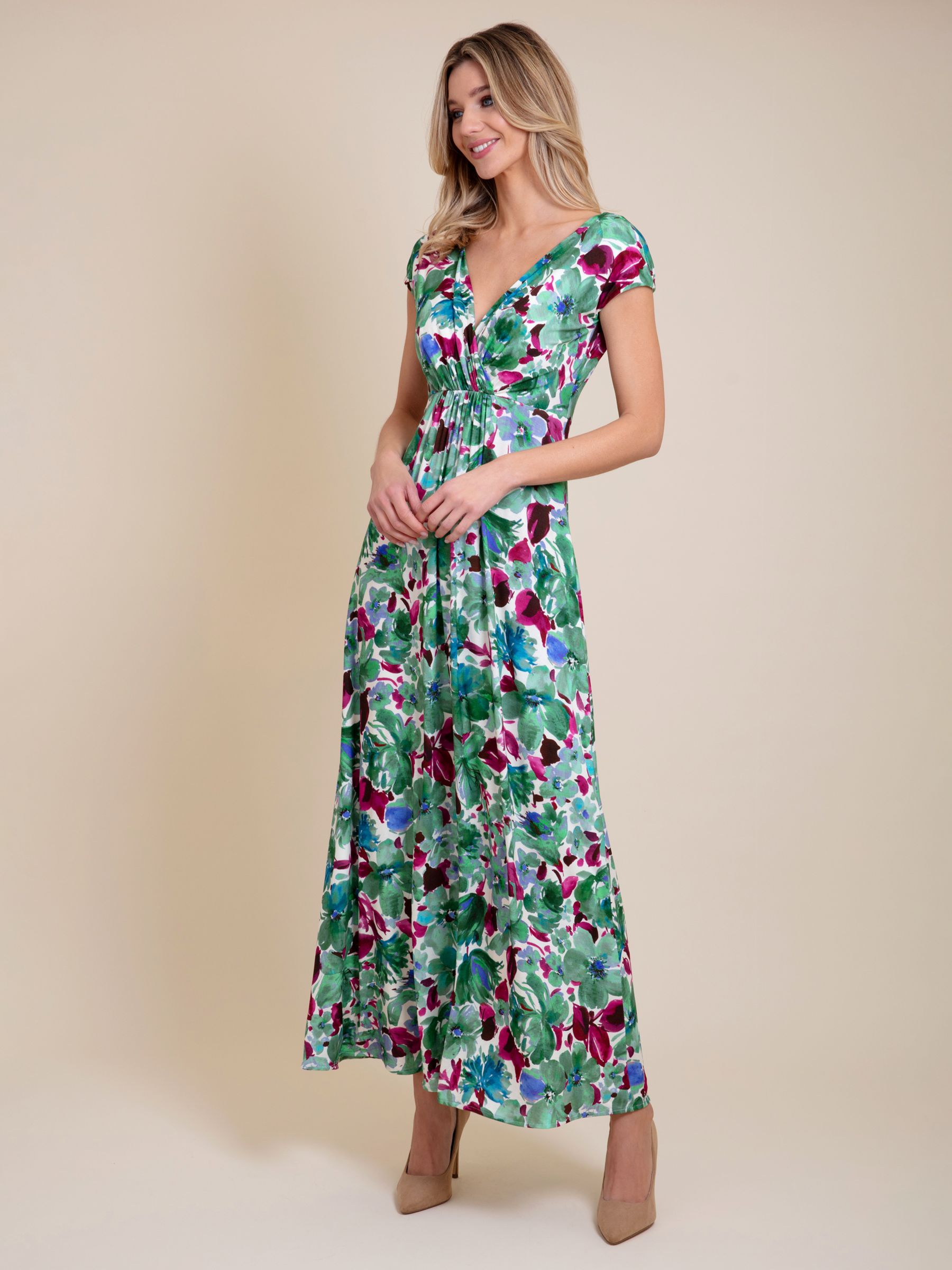 Buy Alie Street Sophia Floral Maxi Dress, Multi Online at johnlewis.com