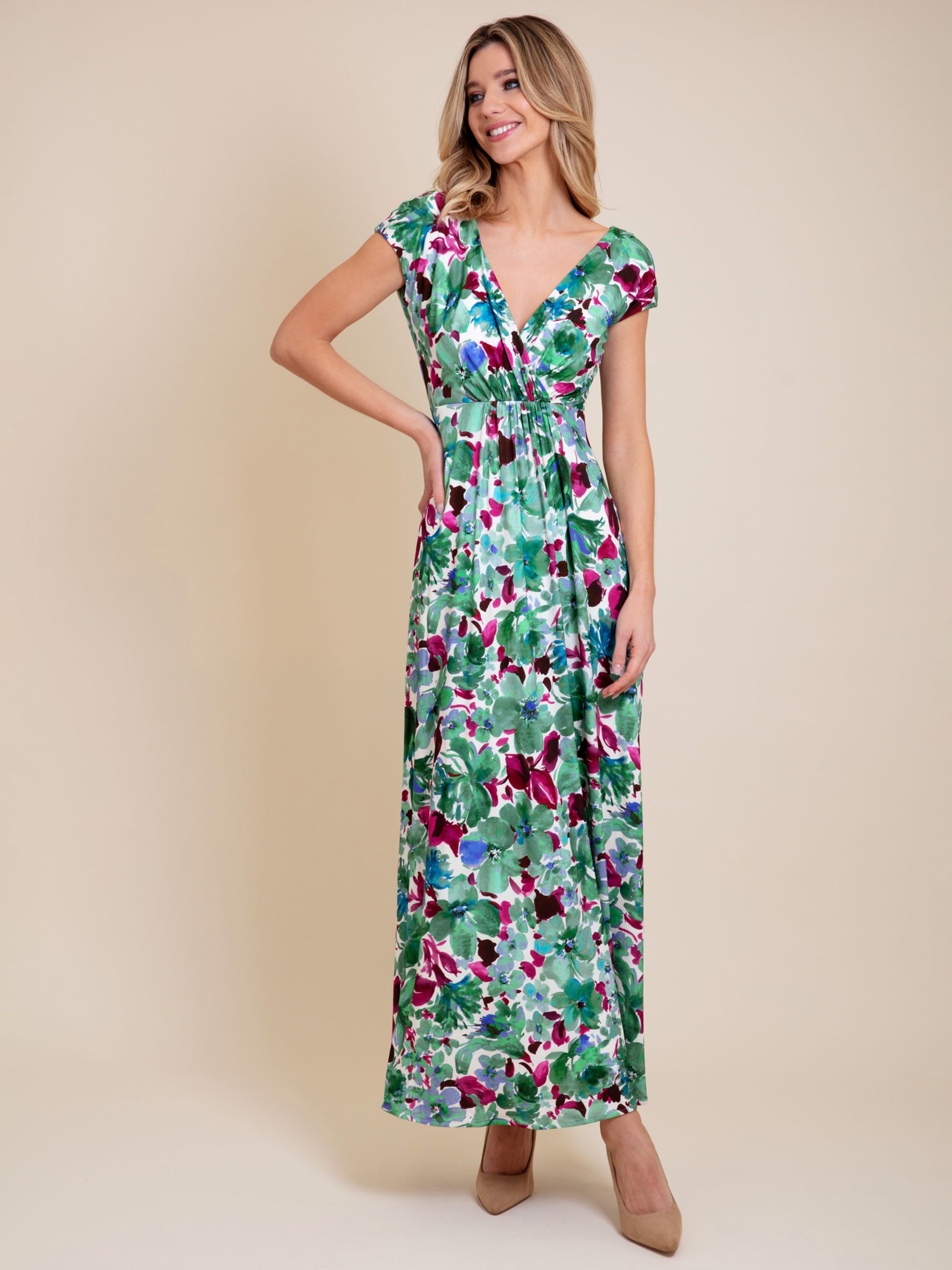 Buy Alie Street Sophia Floral Maxi Dress, Multi Online at johnlewis.com
