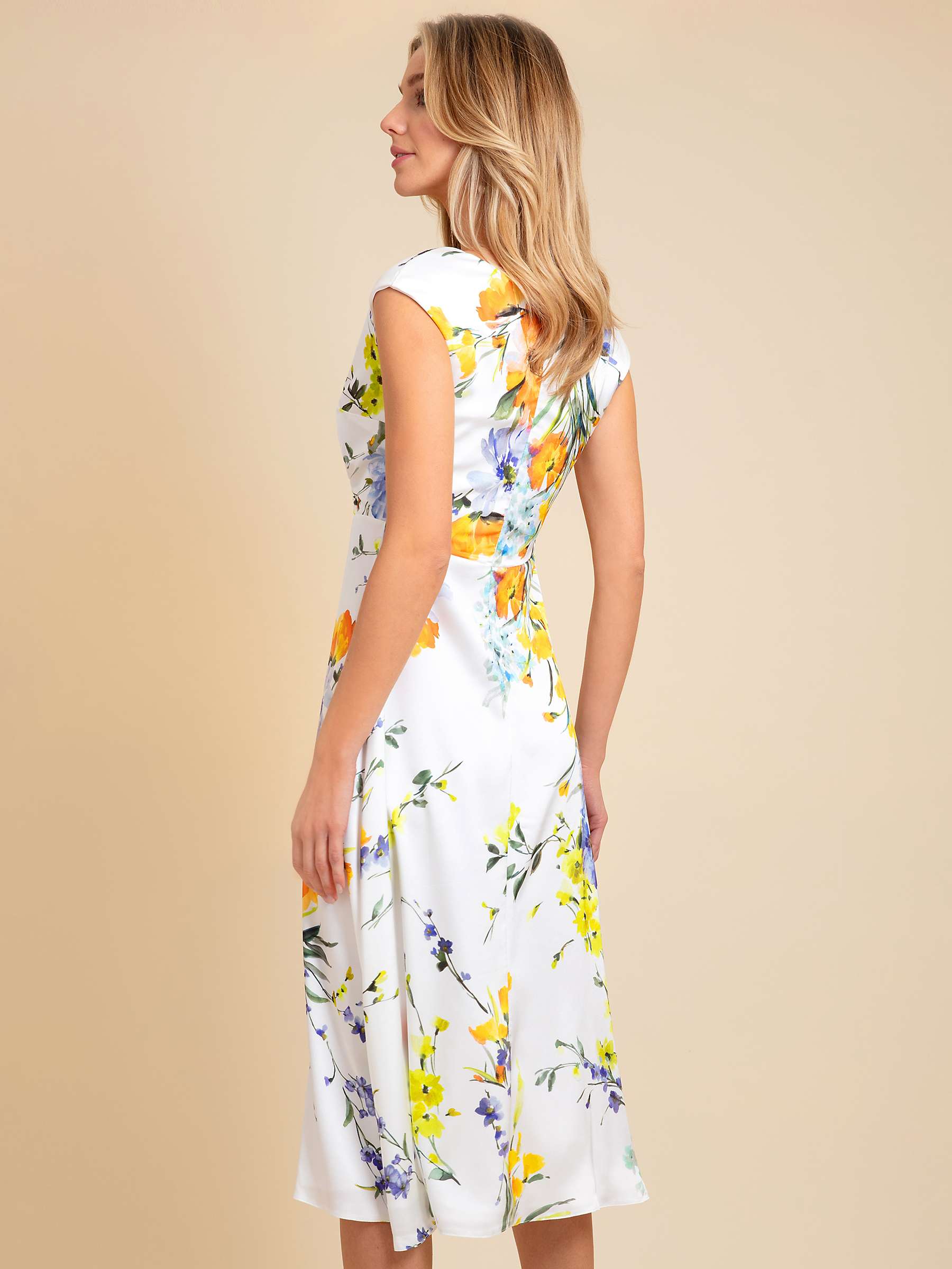 Buy Alie Street Grace Floral Brights Midi Dress, White/Multi Online at johnlewis.com