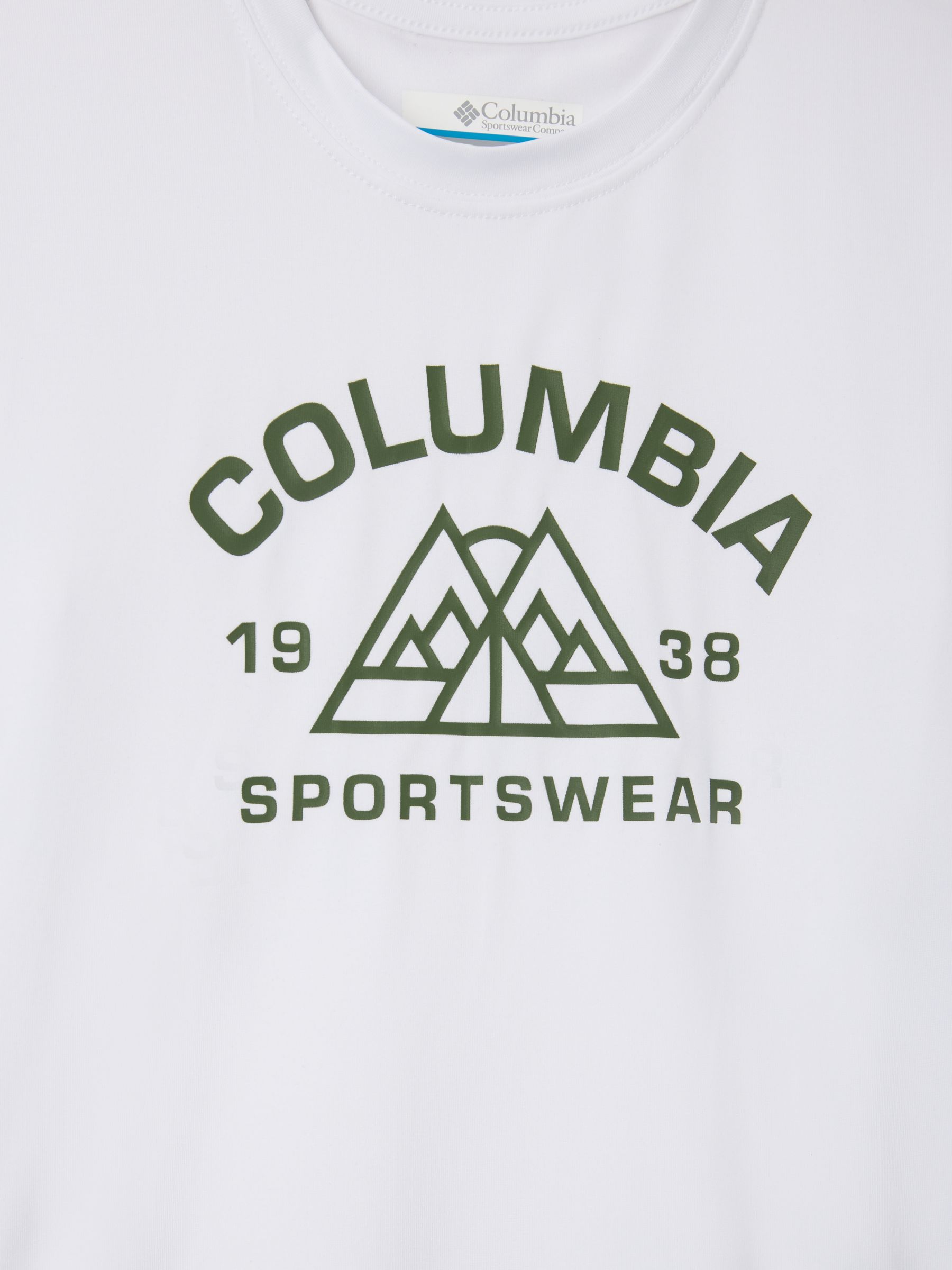 Columbia Kids' Mount Echo Omni-Wick™ Technical T-Shirt, White/Multi, XL