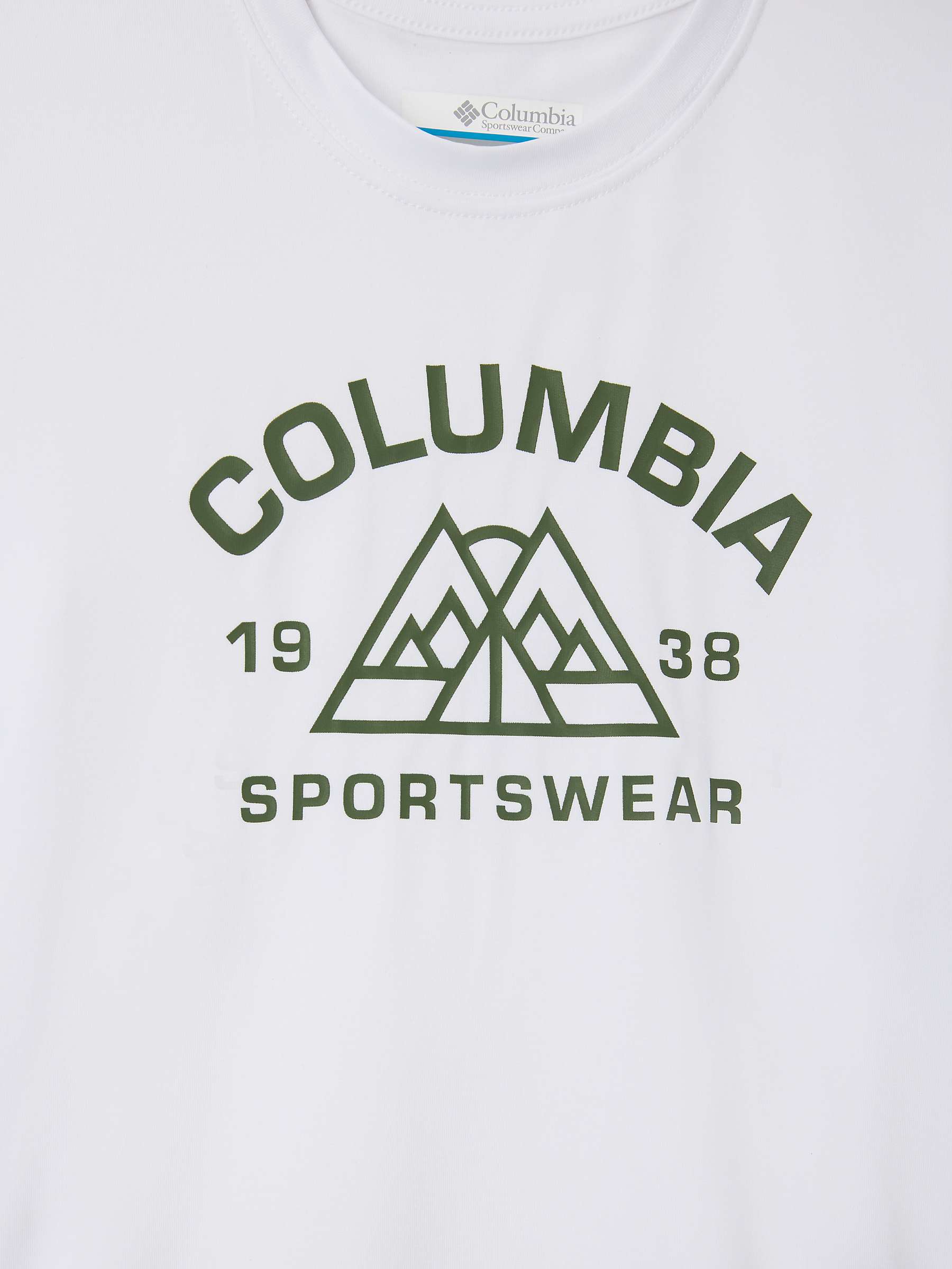 Buy Columbia Kids' Mount Echo Omni-Wick™ Technical T-Shirt, White/Multi Online at johnlewis.com