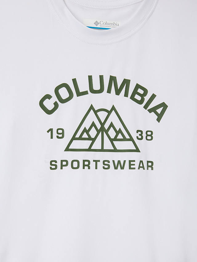 Columbia Kids' Mount Echo Omni-Wick™ Technical T-Shirt, White/Multi