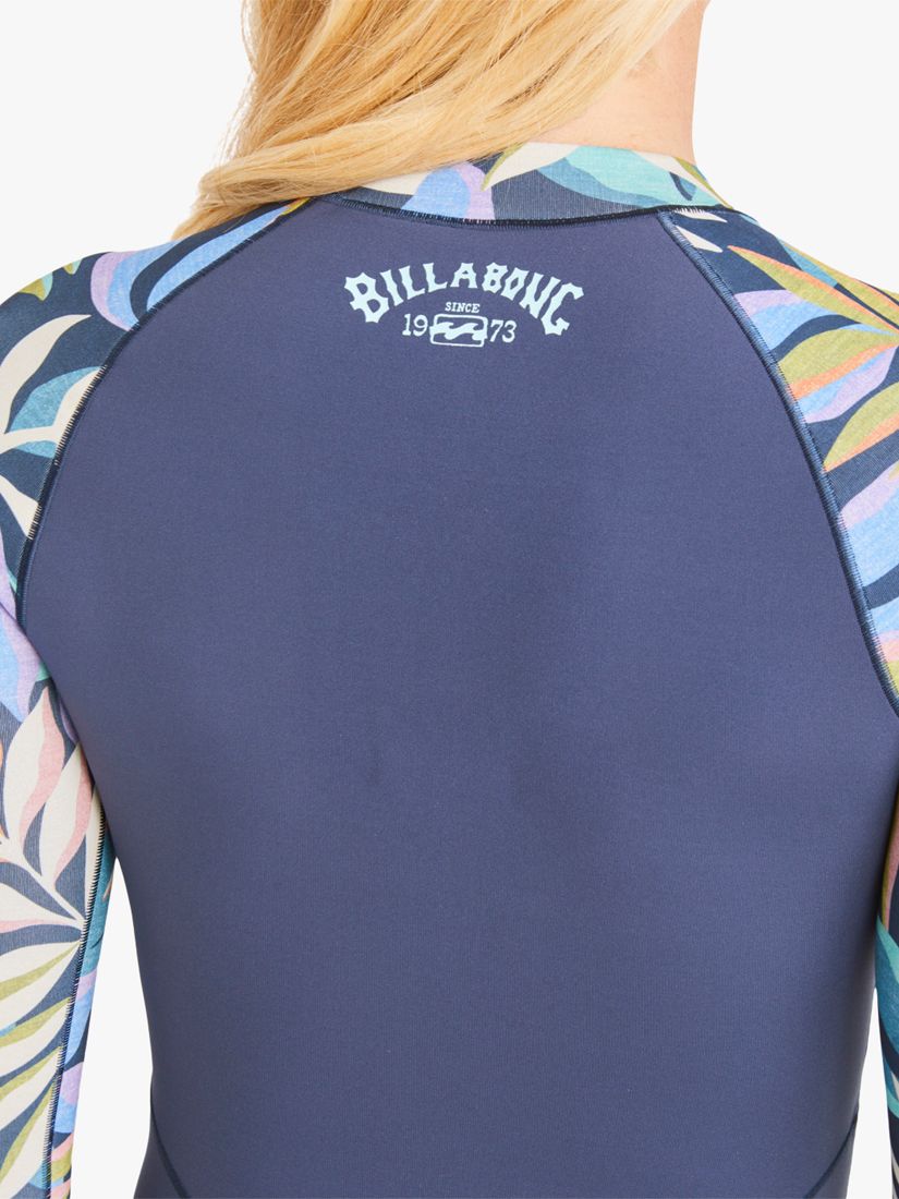 Billabong Long Sleeve One-Piece Swimsuit, Indigo Ocean, 16