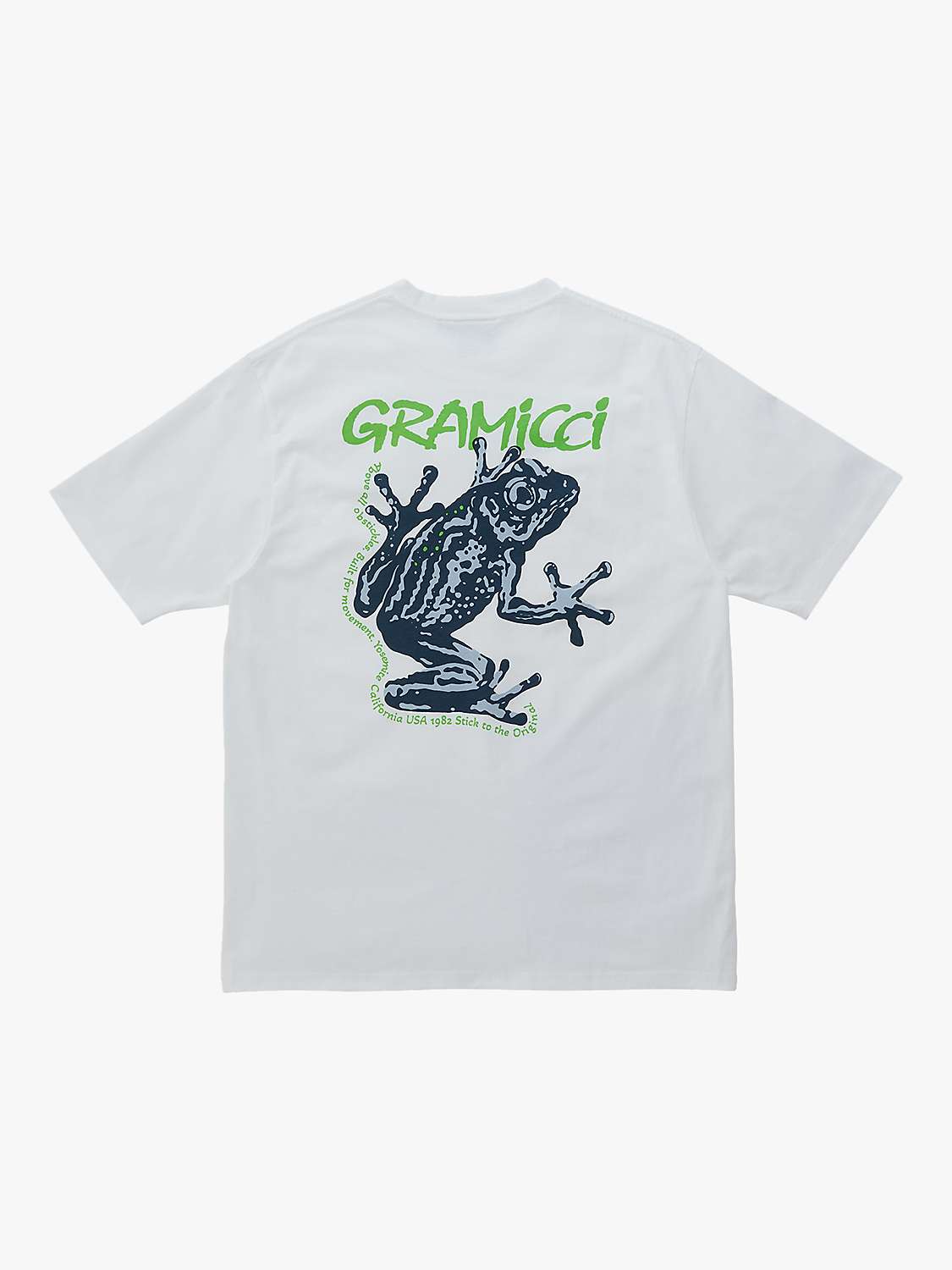 Buy Gramicci Sticky Frog Logo T-Shirt, White Online at johnlewis.com