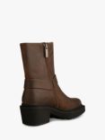 SHOE THE BEAR Amina West Leather Biker Boots, Dark Brown