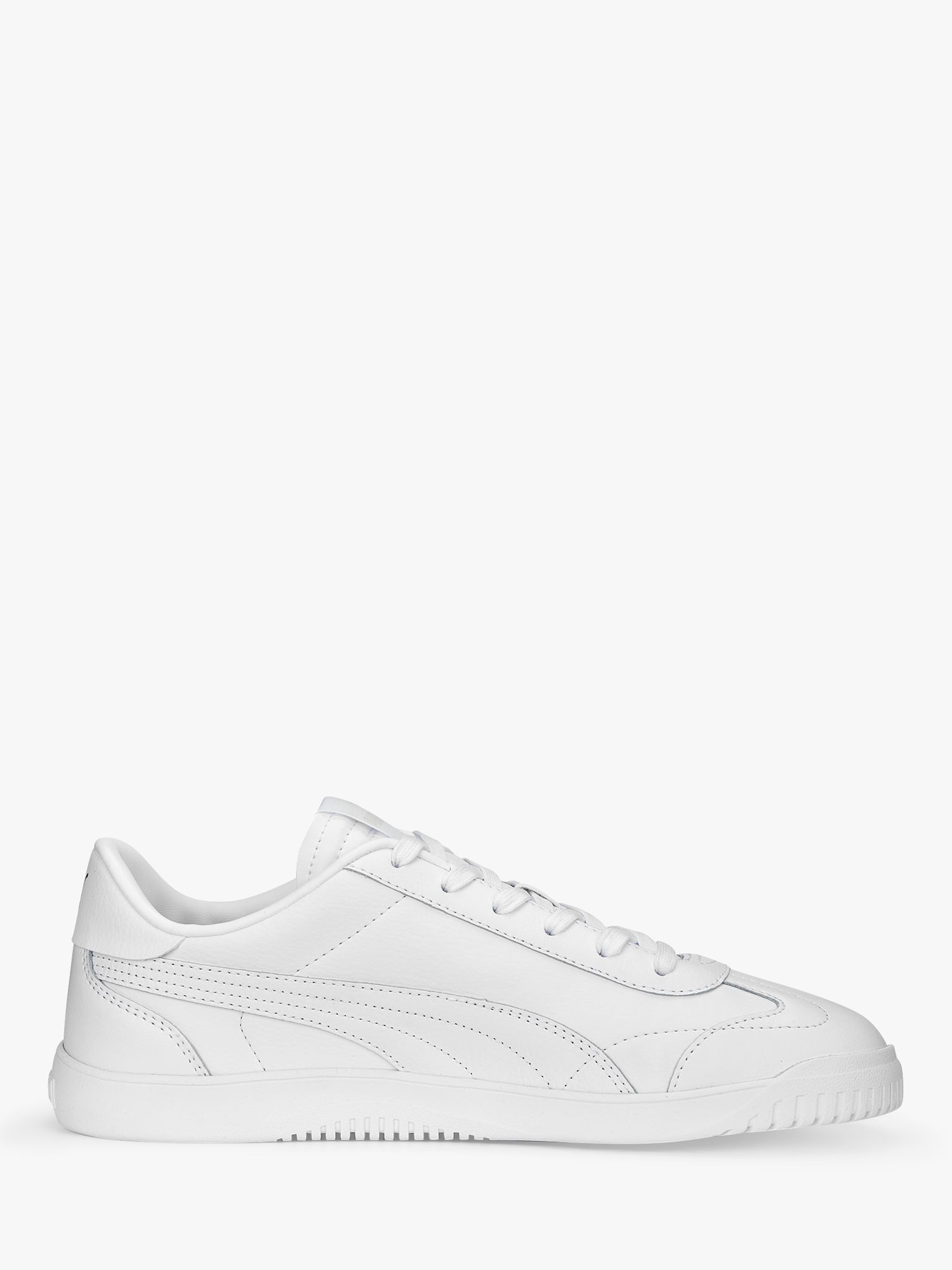 PUMA Club 5v5 Leather Lace Up Trainers, White, 7
