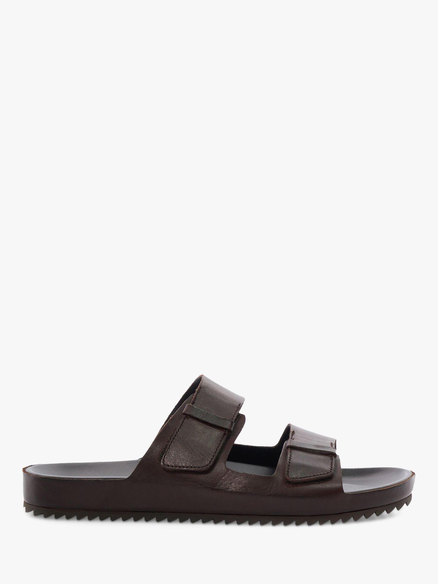 Dune Intells Leather Double Strap Sandals, Brown at John Lewis & Partners