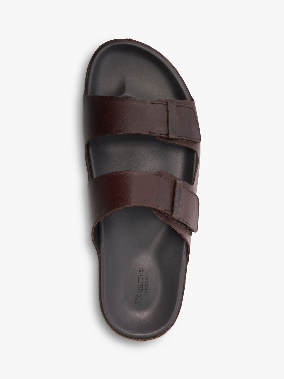 Buy Dune Intells Leather Double Strap Sandals, Brown Online at johnlewis.com