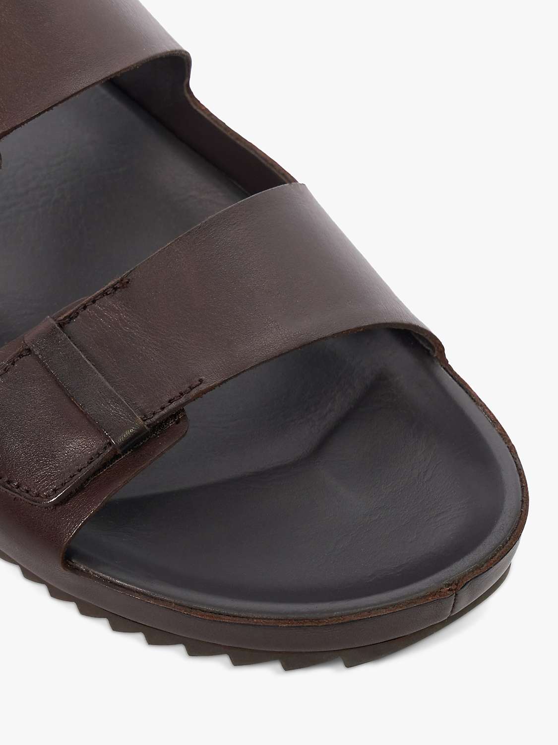 Buy Dune Intells Leather Double Strap Sandals, Brown Online at johnlewis.com