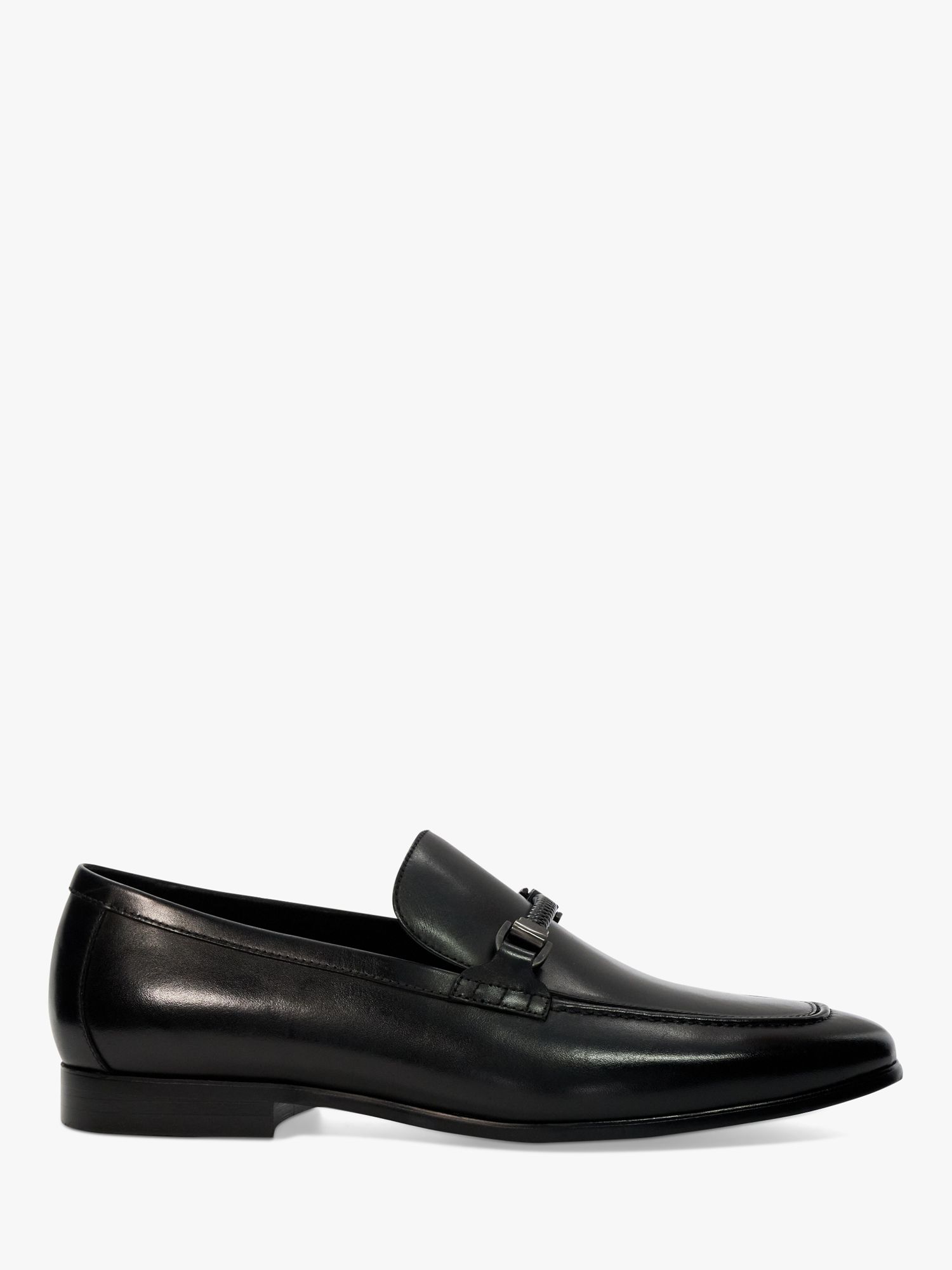 Dune Scilly Leather Loafers, Black, 9