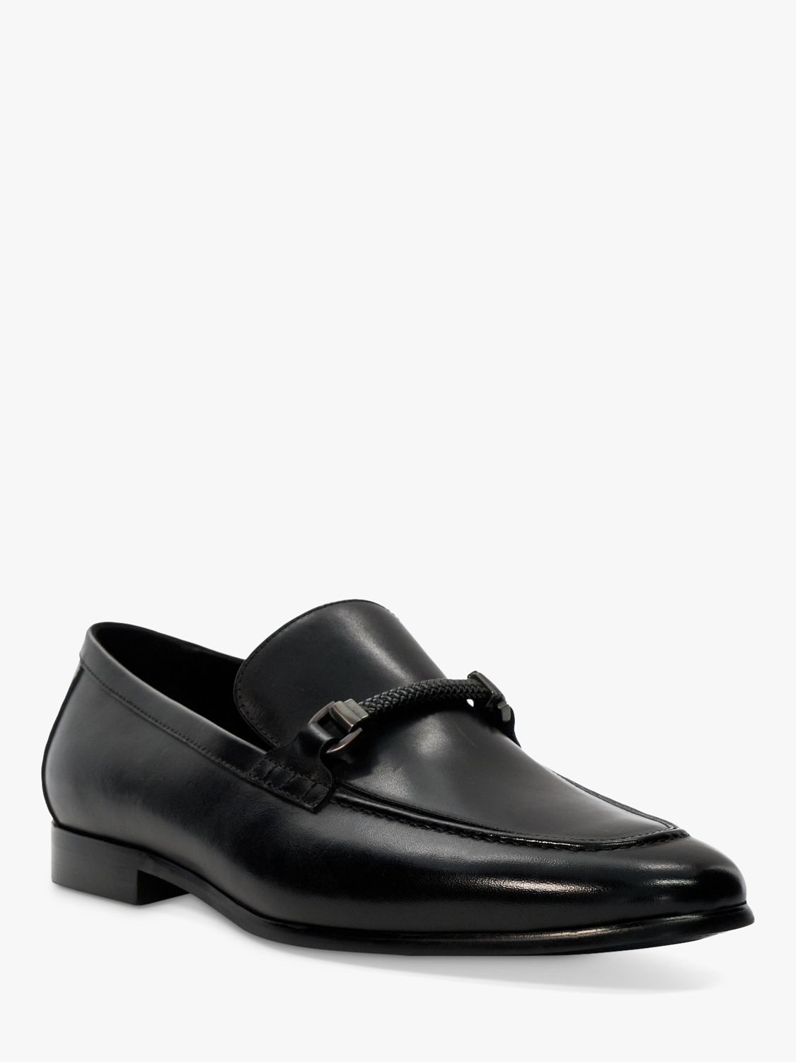 Dune Scilly Leather Loafers, Black, 9