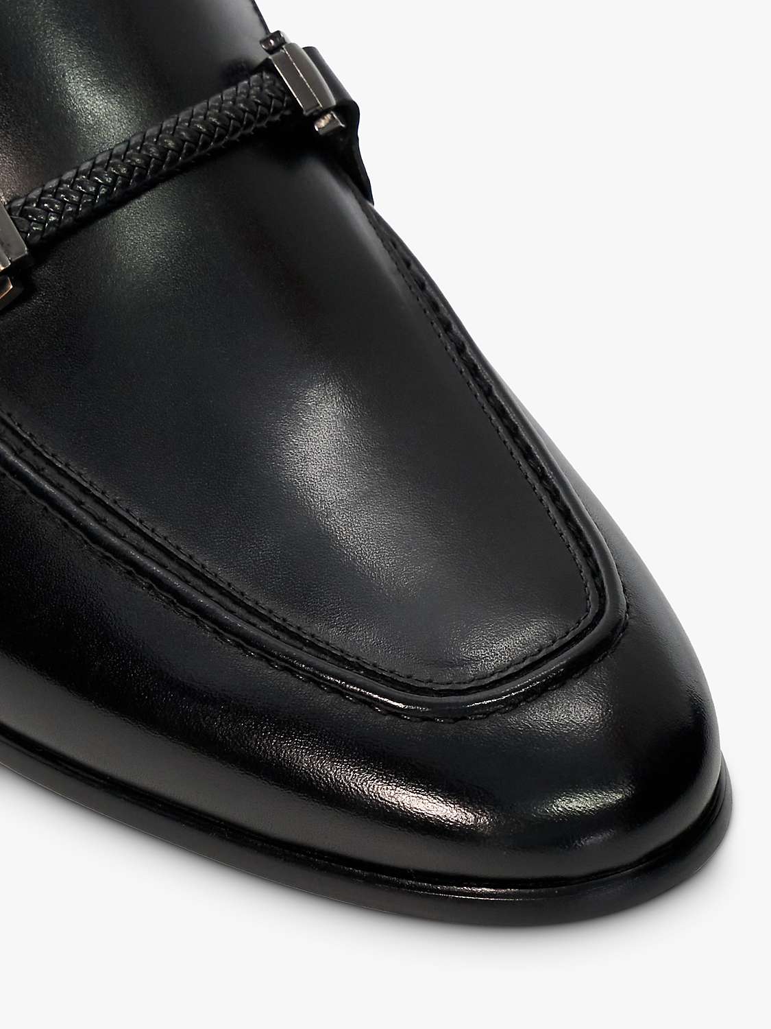 Buy Dune Scilly Leather Loafers, Black Online at johnlewis.com