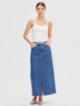 SELECTED FEMME Bella Denim Maxi Skirt, Medium Blue, Medium Blue