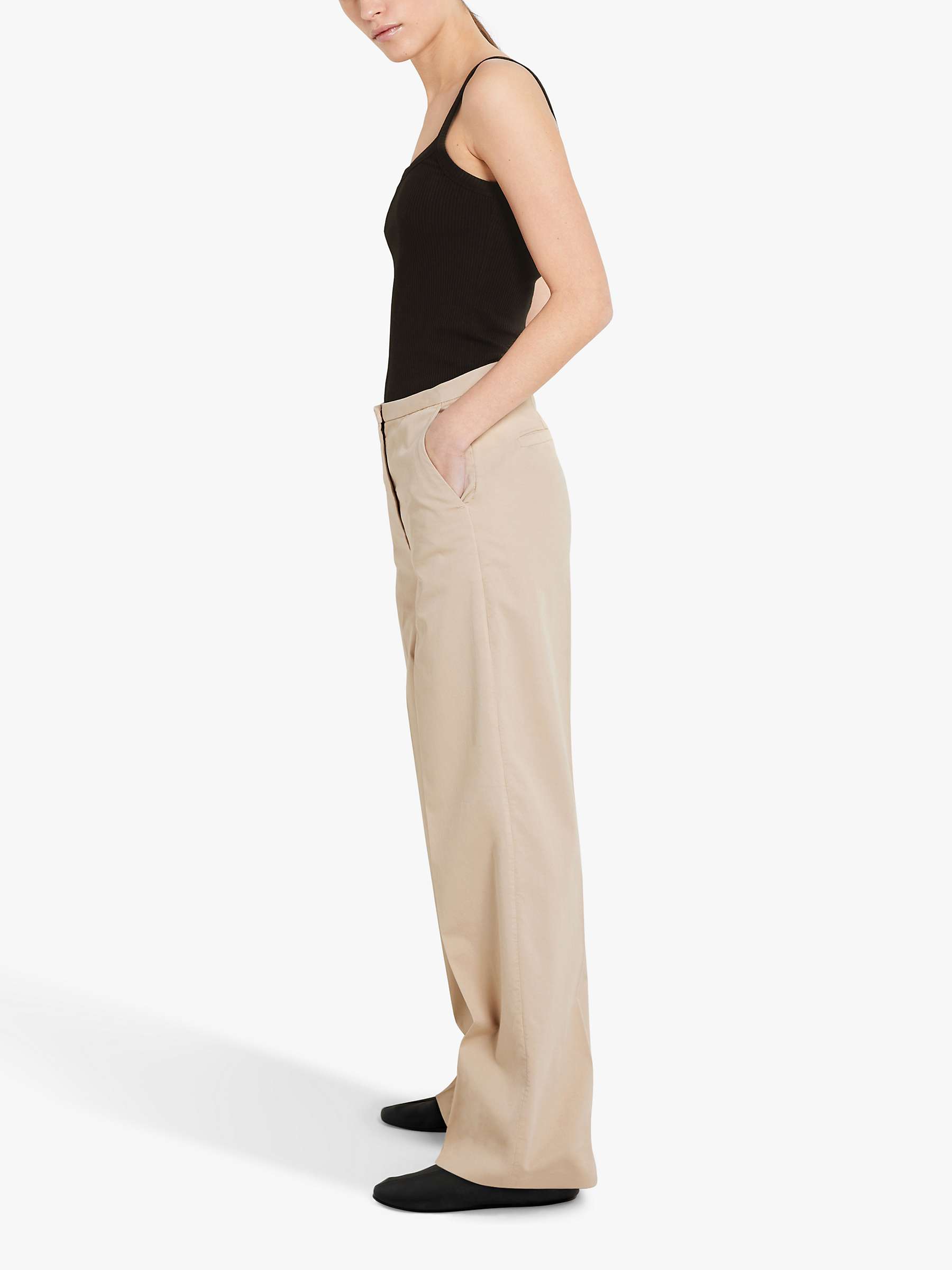 Buy SELECTED FEMME Mikala Wide Leg Trousers, Humus Online at johnlewis.com