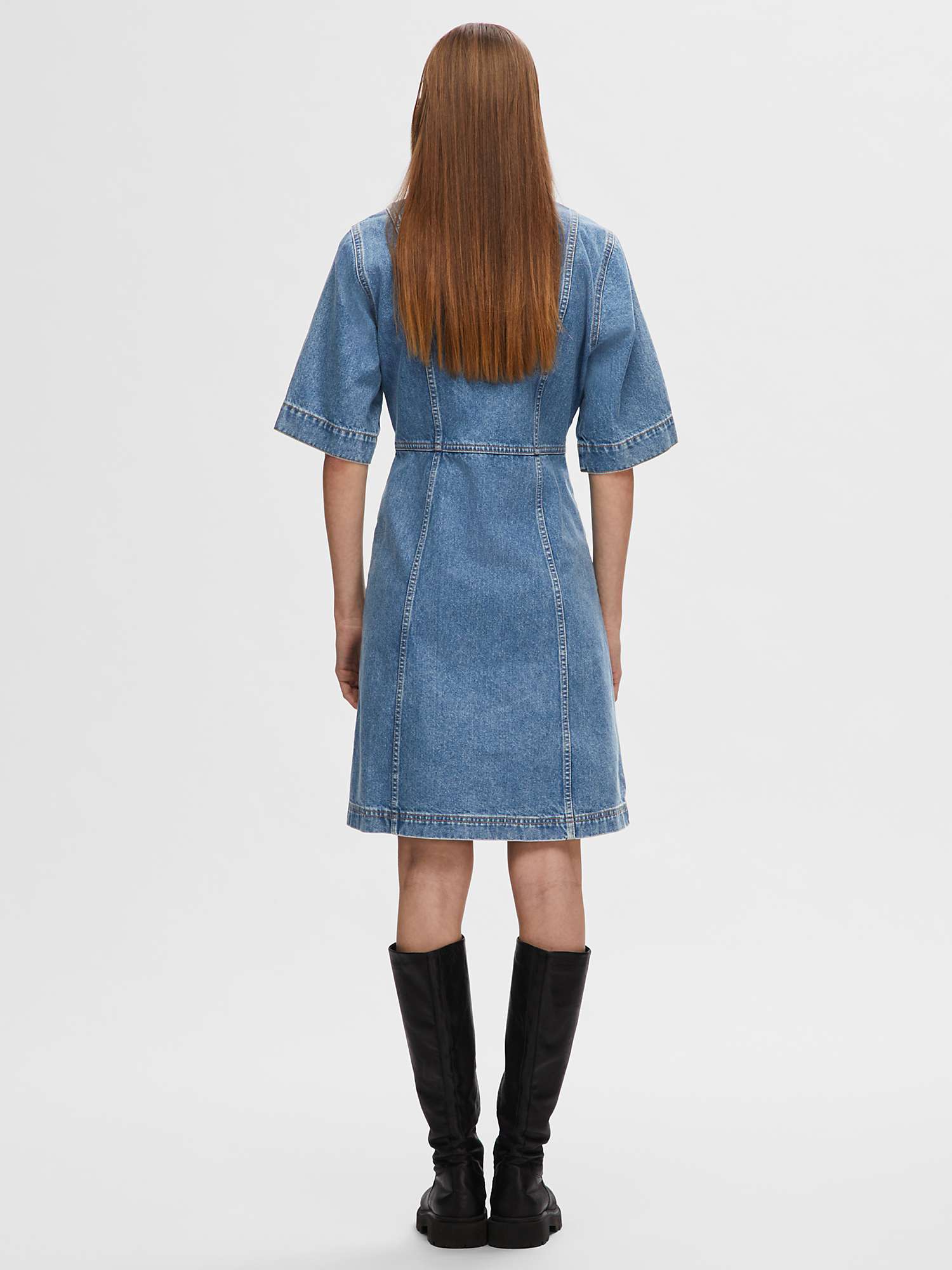 Buy SELECTED FEMME Denim Shirt Dress, Blue Online at johnlewis.com