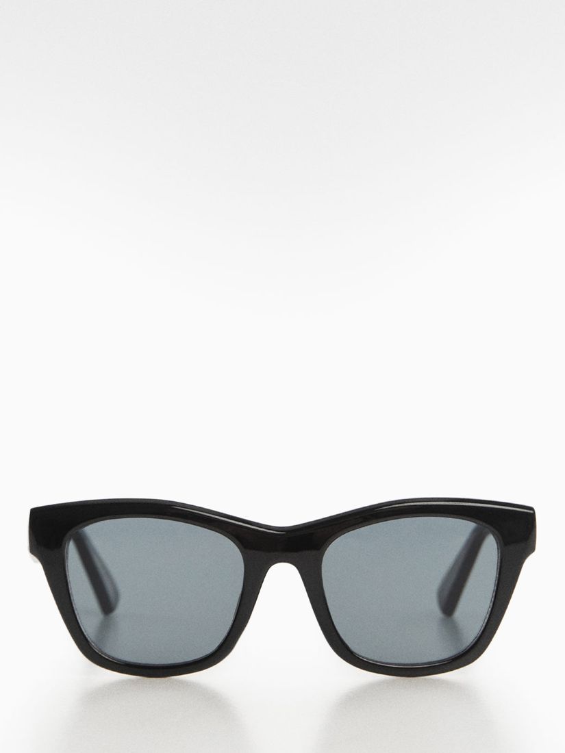 Mango Women's Mara Square Sunglasses, Black, One Size