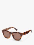 Mango Women's Mara Square Sunglasses, Dark Brown