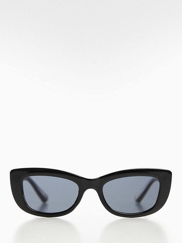 Mango Women's Cathy Retro Style Sunglasses, Black
