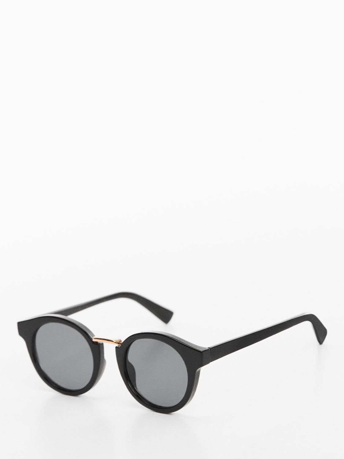 Mango Agua Metal Bridge Sunglasses, Black, One Size