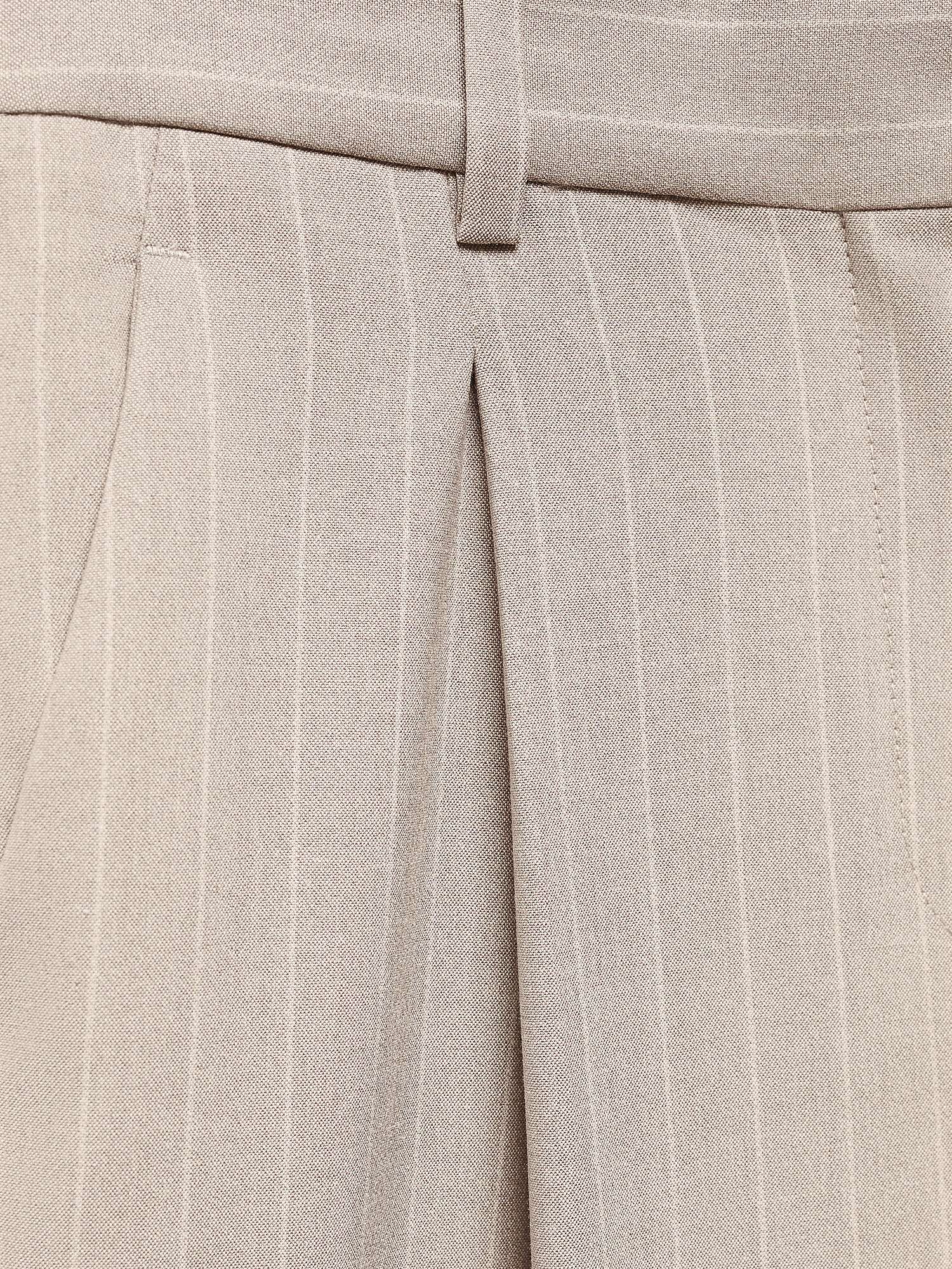 Buy Mango Florida Pinstripe Suit Trousers, Light Beige Online at johnlewis.com