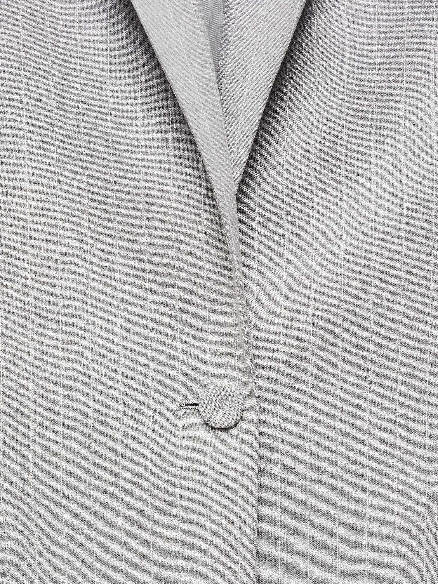 Buy Mango Rayita Pinstripe Suit Blazer, Grey Online at johnlewis.com