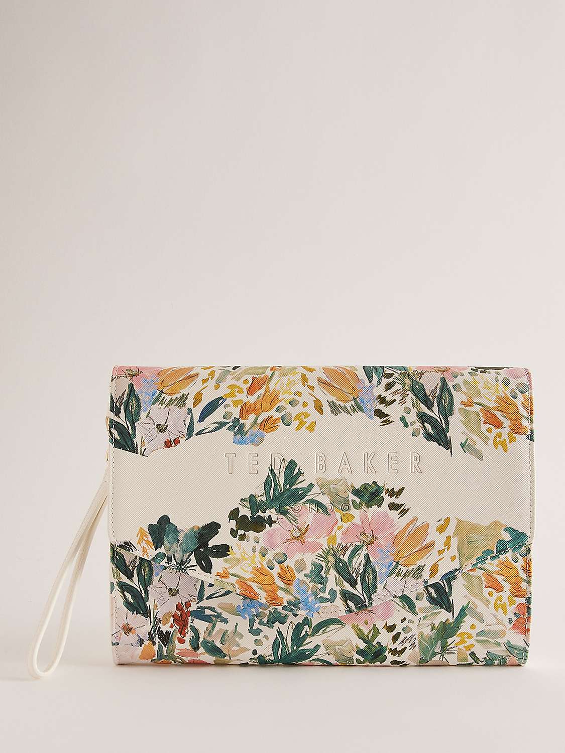 Buy Ted Baker Abbbi Painted Meadow Envelope Clutch, Natural Cream Online at johnlewis.com