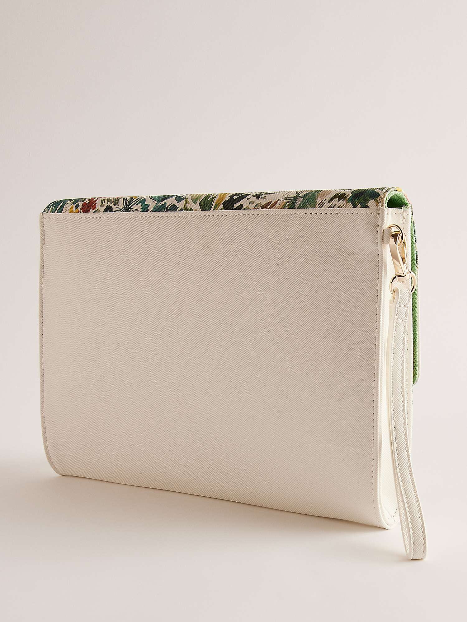 Buy Ted Baker Abbbi Painted Meadow Envelope Clutch, Natural Cream Online at johnlewis.com